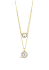 Absolute double Layered Crystal Necklace, Gold