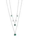 Absolute Emerald Layered Necklace, Silver