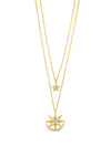 Absolute Star & Moon Necklace, Gold