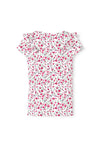 Name It Mini Girl Dotta Short Sleeve Tee, Bright White