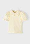 Name It Mini Girl Freja Short Sleeve Top, Pineapple Slice