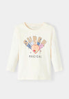 Name It Mini Girl Thilda Long Sleeve Top, Buttercream