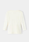 Name It Mini Girl Thilda Long Sleeve Top, Buttercream