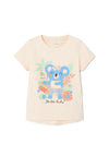 Name It Mini Girl Vix Short Sleeve Tee, Crème De Peche