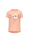 Name It Mini Girl Vix Short Sleeve Tee, Peach Nectar