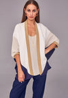 Naya Colour Block Linen Blend Cardigan, Multi-Coloured