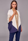 Naya Colour Block Linen Blend Cardigan, Multi-Coloured