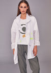 Naya Neon Trim Lightweight Hooded Jacket, White