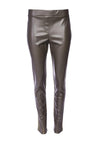 Naya Leatherette Front Panel Leggings, Khaki