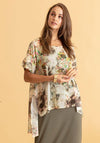 Naya Tie Dye Print Relaxed Chiffon Top, Multi