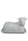 Newbridge Whiteware Cow Butter Dish, White