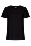 Fransa Round Neck T-Shirt, Black