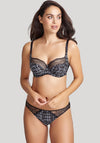 Panache Jasmine Geometric Print Balconette Bra, Black Multi