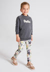 Mayoral Girls Long Sleeve Jumper and Legging Set, Grey Multi