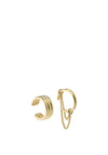 Pilgrim Peace 2 Piece Ear Cuffs Set, Gold