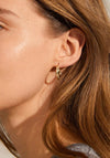 Pilgrim Freedom Crystal Hoop Earrings, Gold