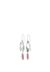 Pilgrim Freedom Pendent Earrings, Silver & Pink