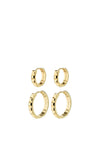 Pilgrim Trisha 2 in 1 Hoop Earrings, Gold