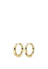 Pilgrim Taffy Swirl Hoop Earrings, Gold