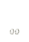 Pilgrim Taffy Swirl Mini Hoop Earrings, Silver