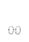 Pilgrim Taffy Swirl Hoop Earrings, Silver