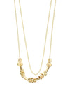 Pilgrim Dreams Double Chain Necklace, Gold