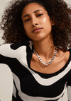 Pilgrim Hope Curb Chain Necklace, Silver