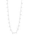 Pilgrim Maja Multi Crystal Drop Necklace, Silver