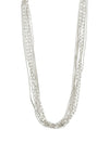 Pilgrim Lilly Multi Chain Necklace, Silver