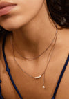 Pilgrim Serenity Pearl Chain Necklace 2in1, Rose Gold