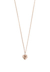 Pilgrim Sophia Heart Charm Necklace, Rose Gold