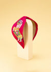 Powder Embroidered Zebra Carnival Headband, Fuchsia