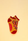 Powder Fantasy Floral Trainer Socks, Mustard