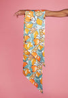 Powder Citrus Fruits Neck Scarf, Tangerine