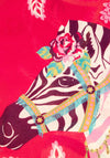 Powder Zebra Carnival Print Scarf, Fuchsia