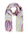 Powder Bluebell Print Scarf, Lilac