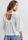 Pulz Open Back Top, White