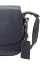 Ralph Lauren Maddy Leather Shoulder Bag, Navy