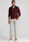 Ralph Lauren Textured Half Zip Jumper, Wine