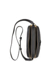 Ralph Lauren Carrie Leather Crossbody Bag, Black & Ecru