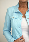 Robell Happy Denim Effect Jacket, Sky Blue