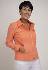 Robell Happy Denim Effect Jacket, Coral Orange