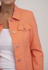 Robell Happy Denim Effect Jacket, Coral Orange