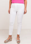 Robell Rose 09 Studded Cropped Trousers, White