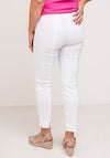 Robell Rose 09 Studded Cropped Trousers, White