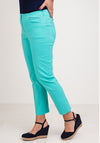 Robell Bella 09 Slim Cropped Trousers, Aqua Green