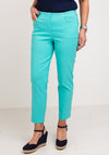 Robell Bella 09 Slim Cropped Trousers, Aqua Green