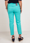 Robell Bella 09 Slim Cropped Trousers, Aqua Green