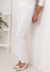 Robell Bella Full Length Stretch Trousers, White