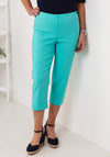 Robell Marie 07 Stretch Crop Trousers, Aqua Green